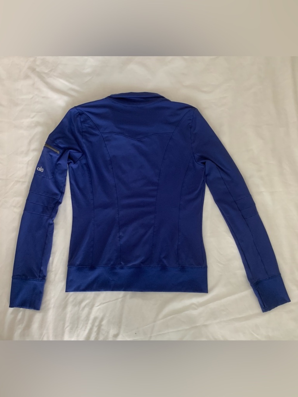 EUC Alo Yoga Blue Full Zip Performance Track Jacket - Size S/M - Picture 10 of 16